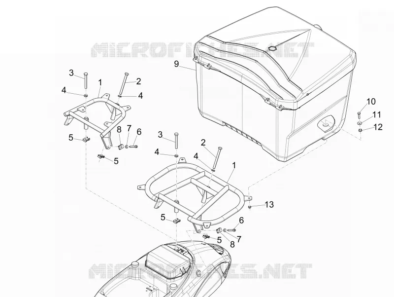 Rear luggage rack