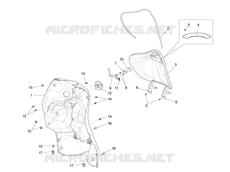 Front glove-box - Knee-guard panel