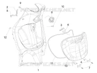 Front glove-box - Knee-guard panel