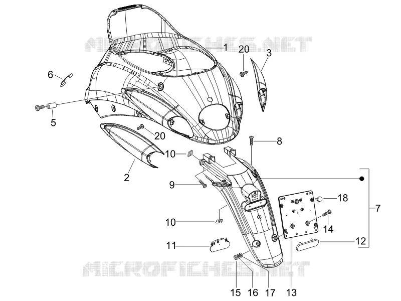 Rear cover - Splash guard