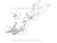 Central cover - Footrests