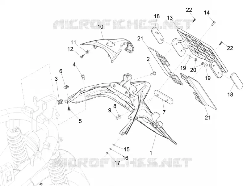 Rear cover - Splash guard