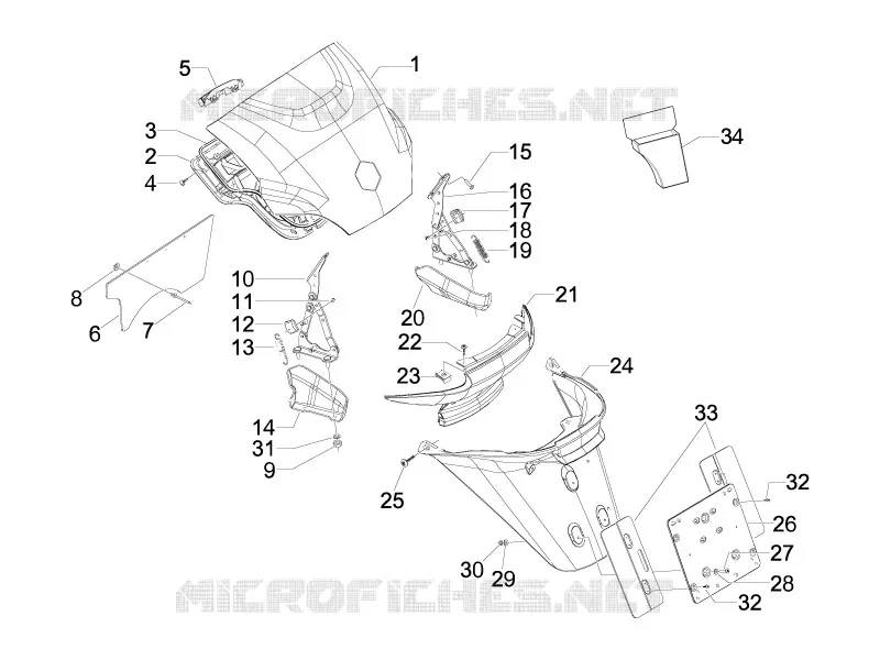 Rear cover - Splash guard