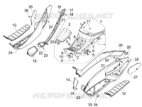 Central cover - Footrests