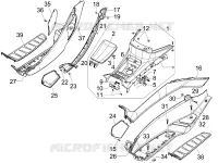 Central cover - Footrests