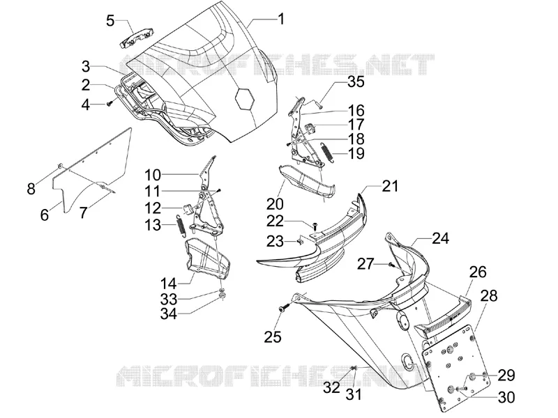 Rear cover - Splash guard