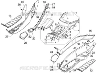 Central cover - Footrests