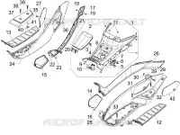 Central cover - Footrests