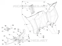 Front glove-box - Knee-guard panel