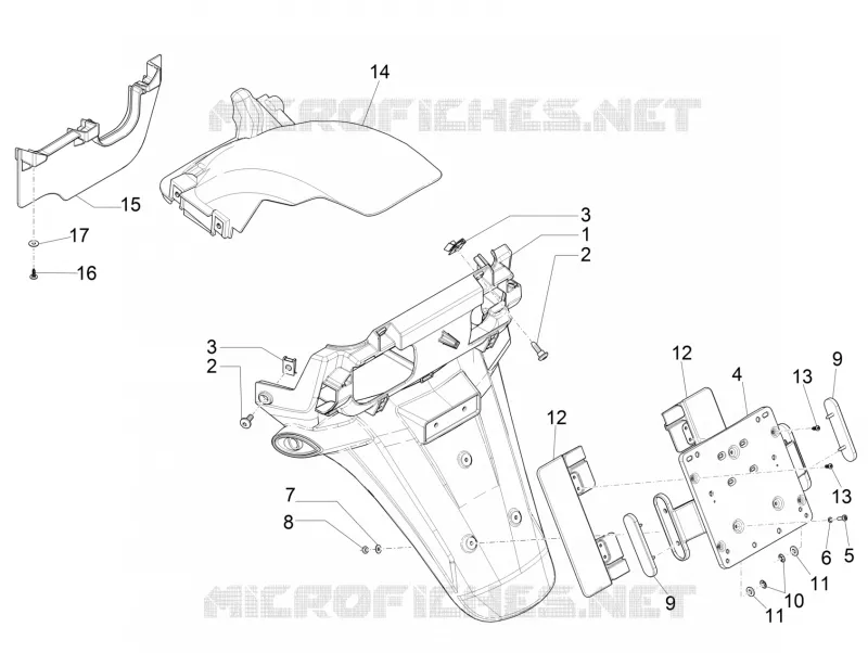 Rear cover - Splash guard