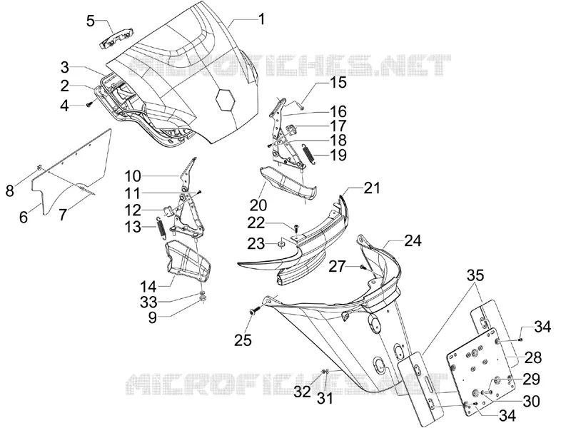 Rear cover - Splash guard