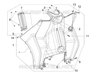 Front glove-box - Knee-guard panel