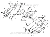 Central cover - Footrests