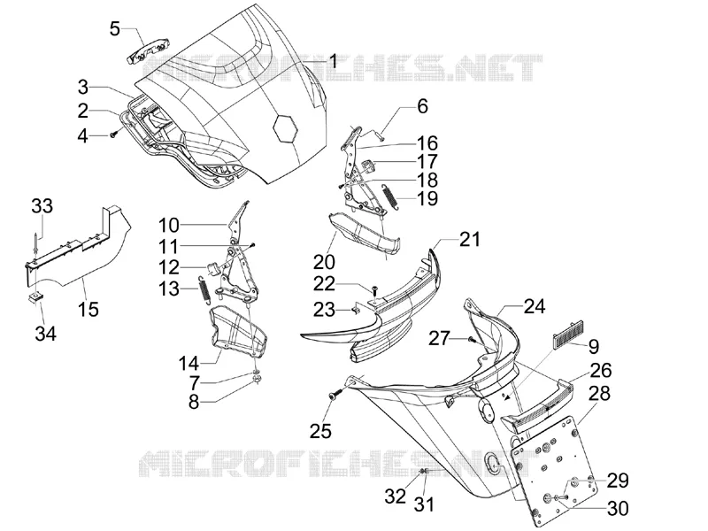 Rear cover - Splash guard