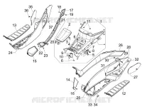 Central cover - Footrests