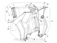 Front glove-box - Knee-guard panel