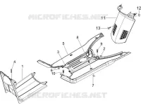 Central cover - Footrests