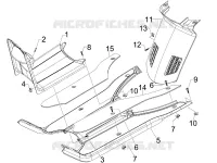 Central cover - Footrests
