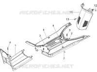 Central cover - Footrests