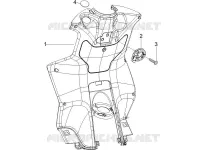 Front glove-box - Knee-guard panel