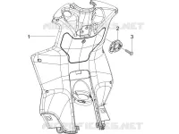 Front glove-box - Knee-guard panel