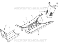 Central cover - Footrests