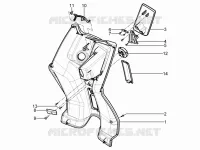 Front glove-box - Knee-guard panel