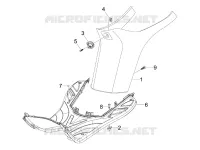 Central cover - Footrests