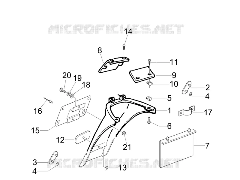 Rear cover - Splash guard