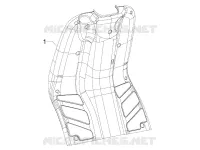 Front glove-box - Knee-guard panel