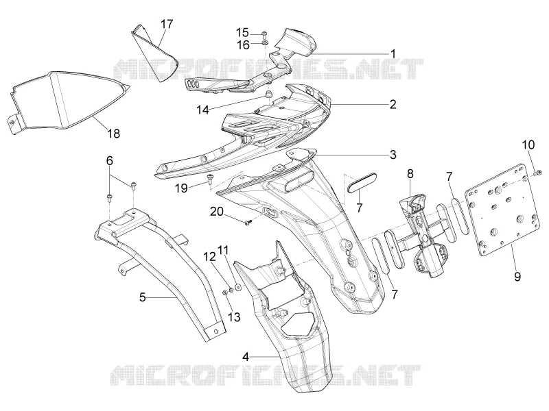 Rear cover - Splash guard