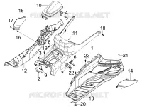 Central cover - Footrests
