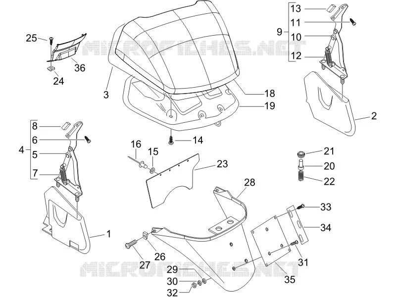 Rear cover - Splash guard