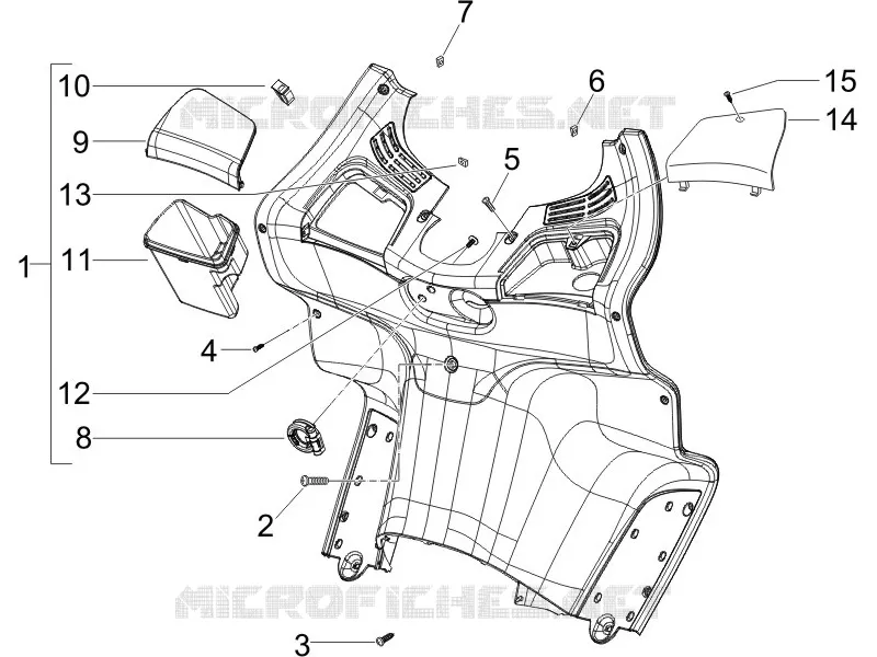 Front glove-box - Knee-guard panel
