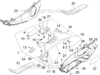 Central cover - Footrests