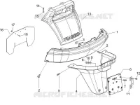 Rear cover - Splash guard