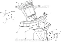 Rear cover - Splash guard