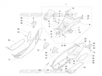 Central cover - Footrests