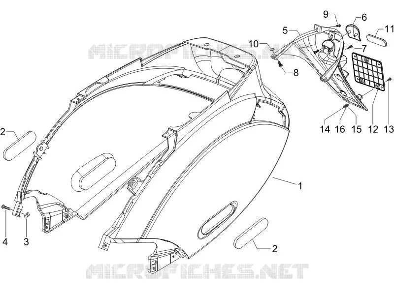 Rear cover - Splash guard
