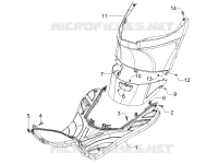 Central cover - Footrests