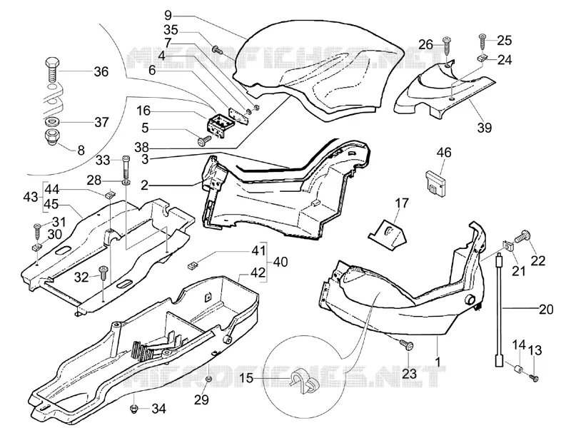Helmet huosing - Undersaddle