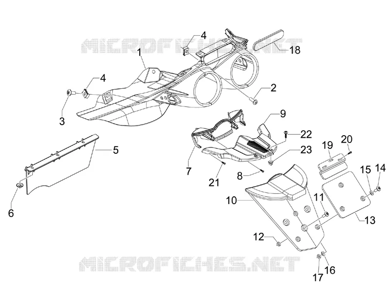 Rear cover - Splash guard