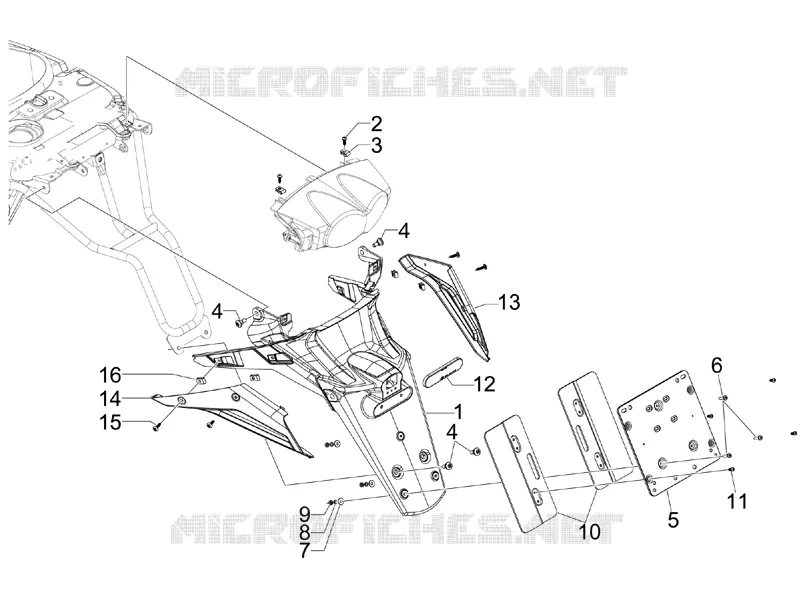 Rear cover - Splash guard