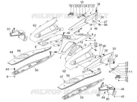 Central cover - Footrests