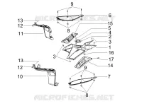 Central cover - Footrests
