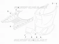 Central cover - Footrests