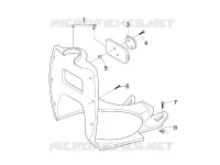 Front glove-box - Knee-guard panel