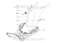 Central cover - Footrests