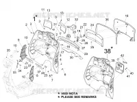 Front glove-box - Knee-guard panel
