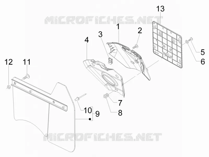 Rear cover - Splash guard